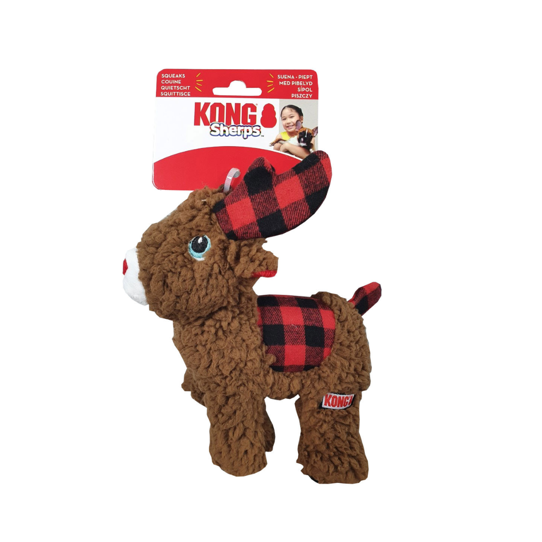 Kong Holiday Sherps Reindeer Dog Toy