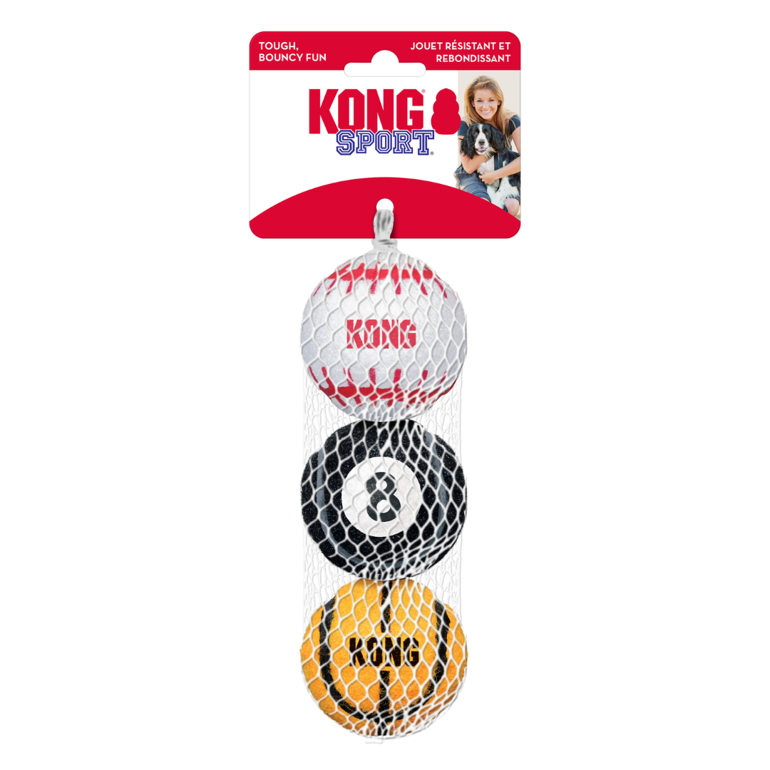 Kong Sports Ball 3 Pack Fetch Your Pet Needs