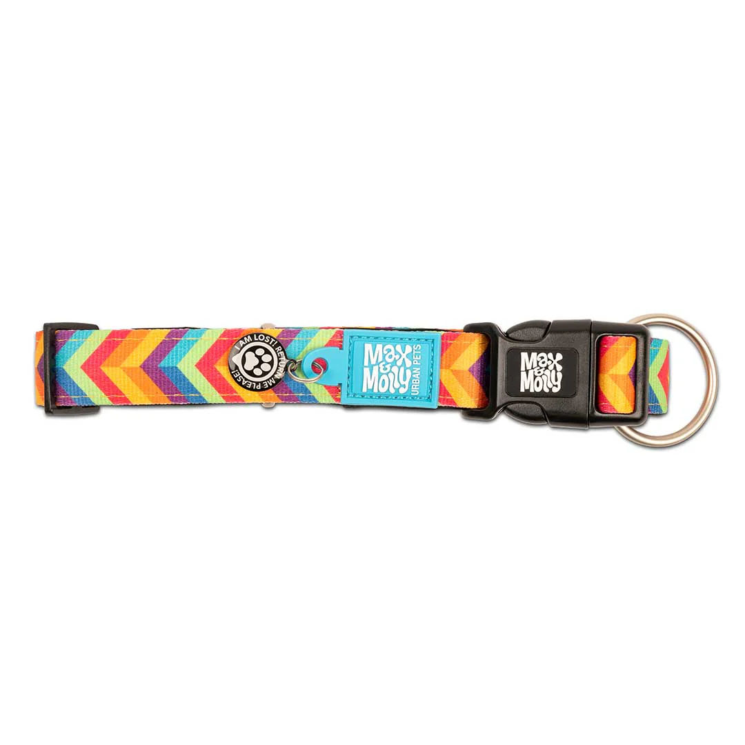 Top down view of the Max and Molly Summertime dog collar.