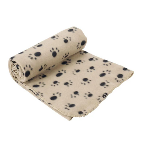 Cream Bunty fleece pet blanket.