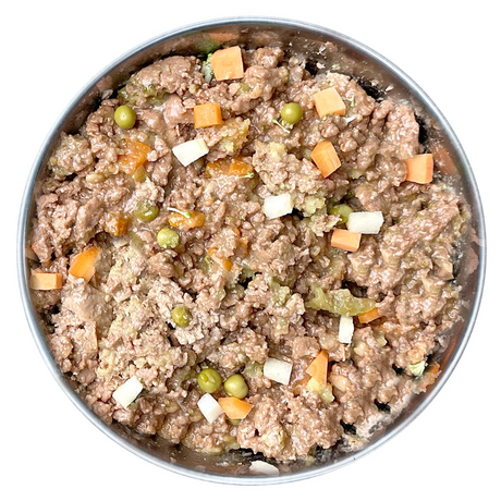 Dish of Fidelis Turkey Menu wet dog food.