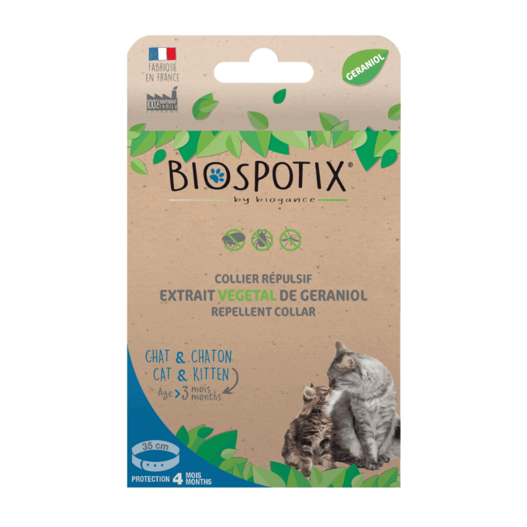 Biogance Biospotix Geraniol flea, tick and mosquito repellent collar.