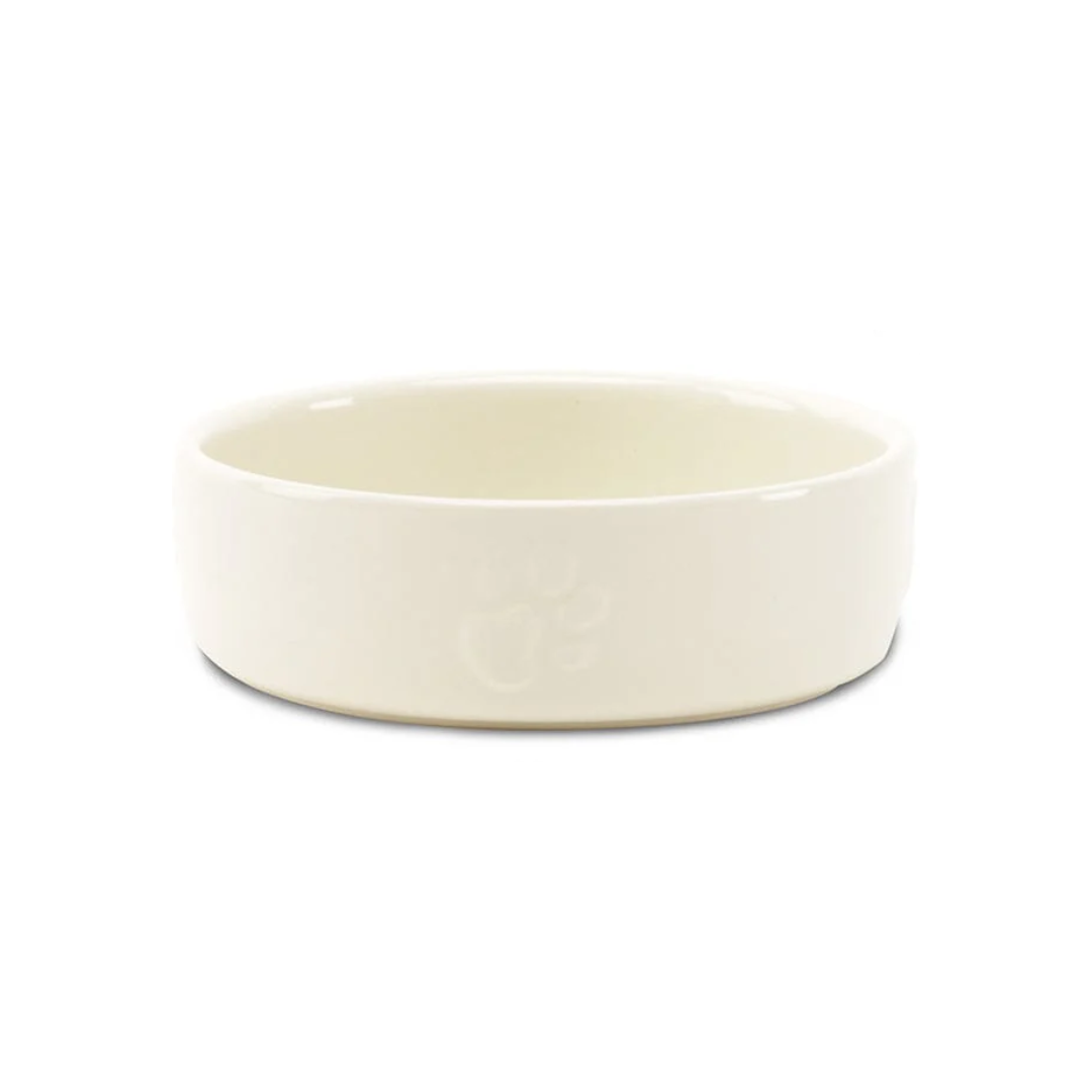 Cream Scruffs Icon ceramic pet bowl.