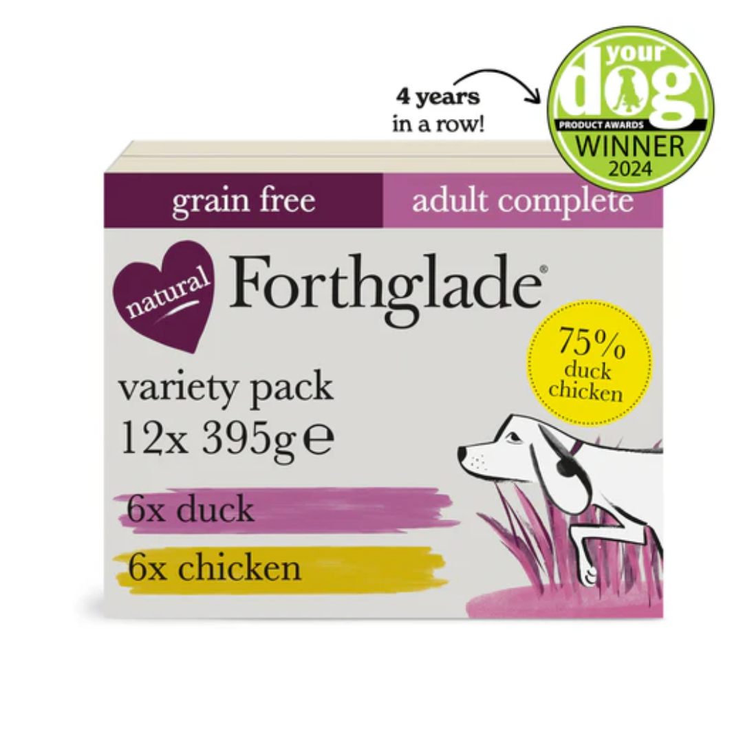 Forthglade duck and chicken variety pack.