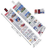 KONG Daily Newspaper XL rolled & unrolled against a white background.
Product measurements included.