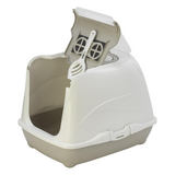 Moderna Jumbo Flip Cat Hooded Litter Tray with open lid.