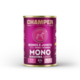 Champer 96% Salmon Bone and Joint wet dog food.