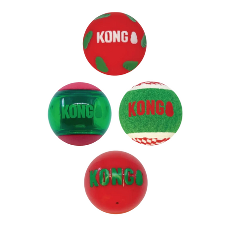 Kong Holiday Occasions Balls 4 Pack