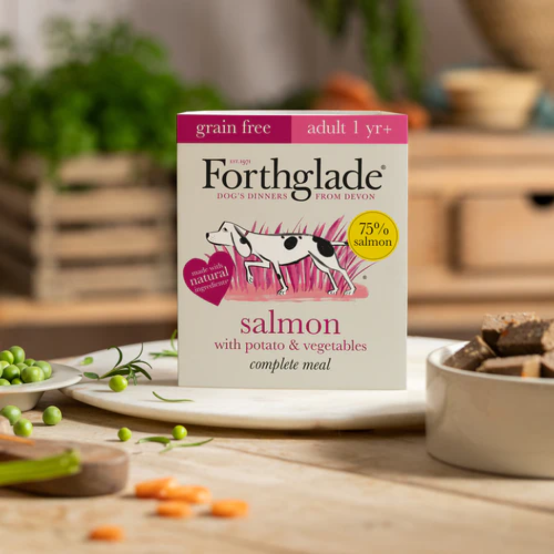 Tray of Forthglade Grain Free Salmon Dog Food