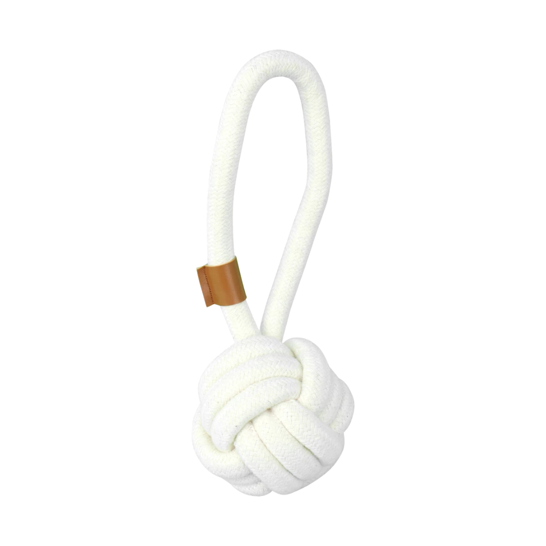 Pawise Fetch & Play Cotton Ball with Handle