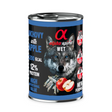 Can of Alpha Spirit Anchovy with Red Apple Complete Wet food for dogs.