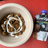 Yogurt for dogs on kibble.