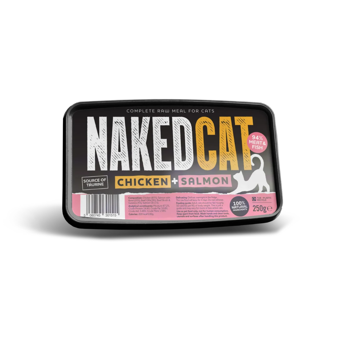 Naked Cat Raw Chicken & Salmon 250g