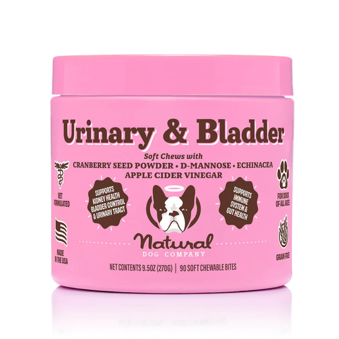 The Natural Dog Company Urinary and Bladder chews.