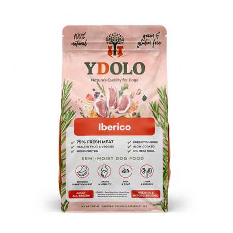 Ydolo Iberico Pork Semi Moist Cold Pressed Dog Food.