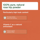 100% pure natural rose hip powder.