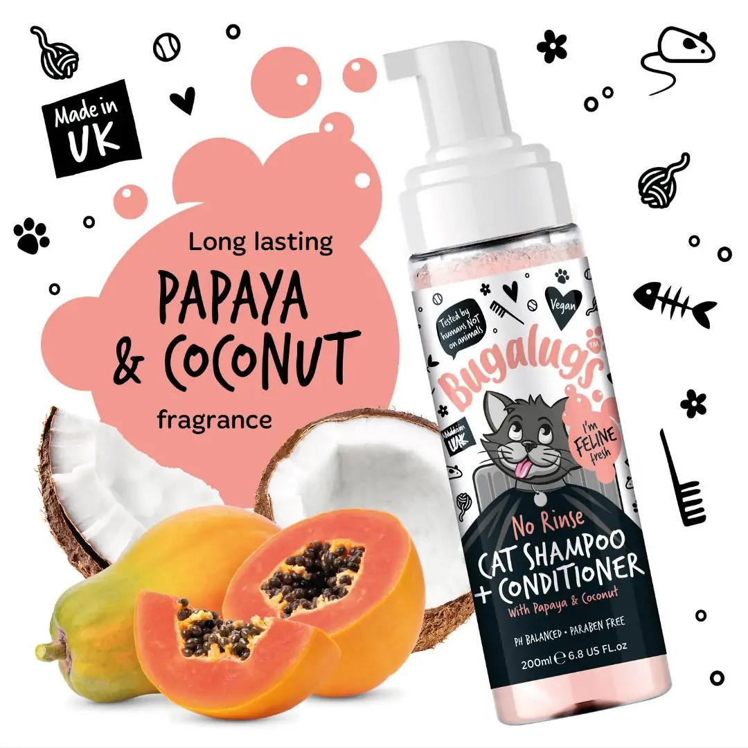 Bugalugs No Rinse Papaya and Coconut for Cats