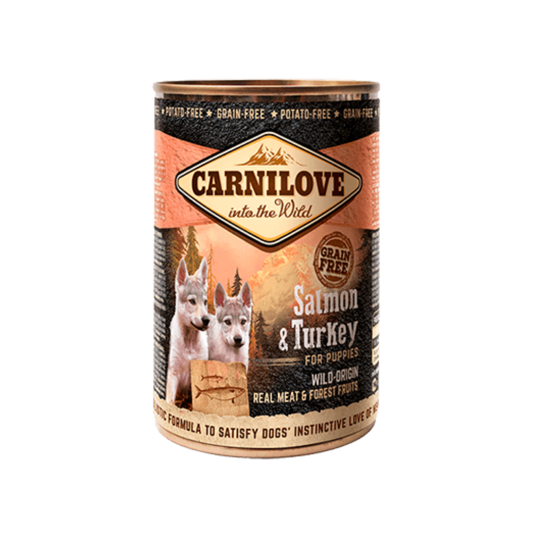 Carnilove Salmon and Turkey Tin for Puppies Fetch Your Pet Needs