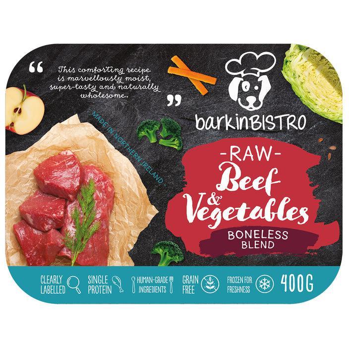 Barkin Bistro Raw Dog Food Boneless Beef and Veg Fetch Your Pet