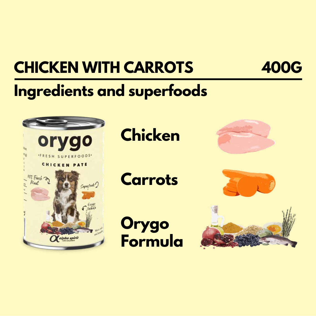 Orygo Chicken with Carrot wet food.