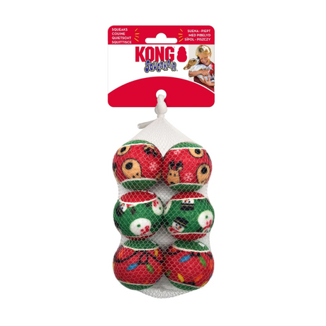 Kong Holiday Squeak Air Balls 6 Pack