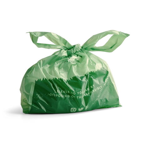 Beco mint scented poop bag with handles.