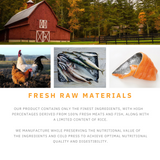 Fresh raw materials used in Primal Spirit Dog Food.