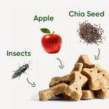 Beco treats with insect, apple and chia seeds