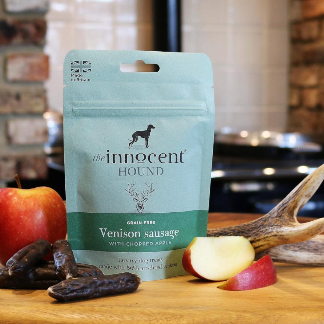 Innocent Hound Venison Sausages with Apple