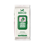 A closed packet of Beco Coconut Scented Bamboo wipes for pets.