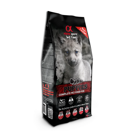 1.5kg bag of Alpha Spirit Semi Moist Puppy Food.