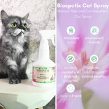 Benefits of Biospotix flea and tick repellent cat spray.