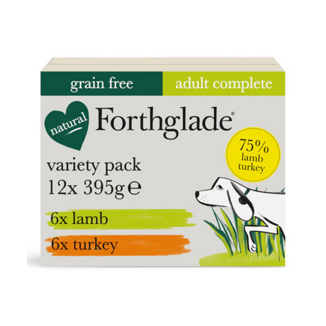 Forthglade grain free variety pack, lamb and turkey.