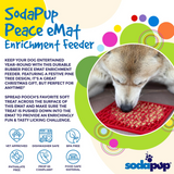 SodaPup Christmas Tree 'Peace' Lick Mat infographic.