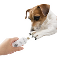 Terrier having nails trimmed with the AFP Nail Grinder for Pets.