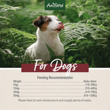 Feeding Recommendation for AniForte PureNature Pure Horse wet dog food.